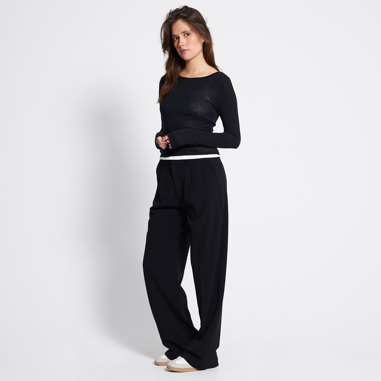 Sheer long-sleeve top "Zinna"